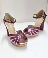 Zapato Fiesta/casual- Modelo Mariposa Magenta- Taco 10cm