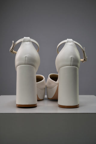 Barbara marfil- Taco 10cm- Zapato Novia