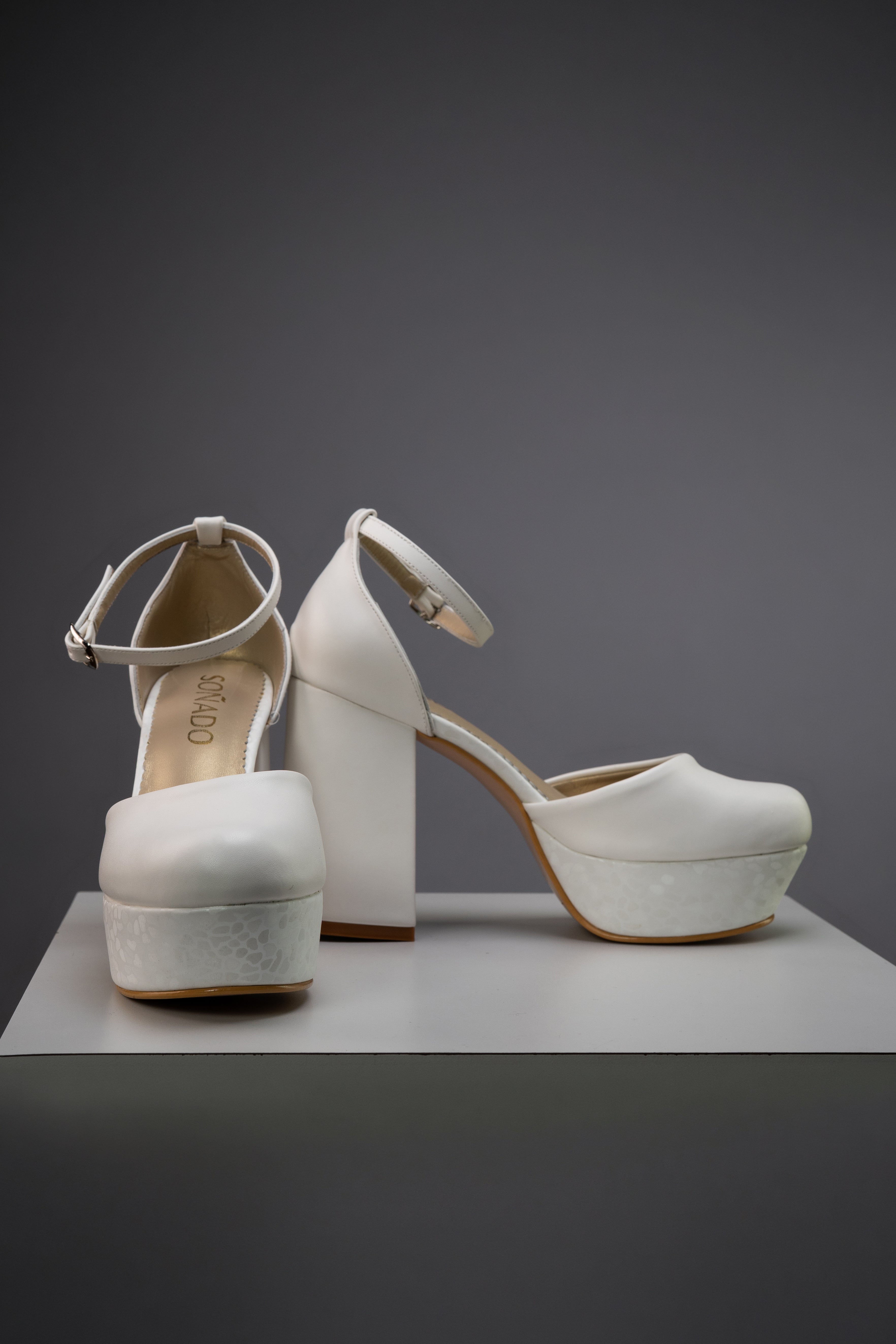 Barbara marfil- Taco 10cm- Zapato Novia