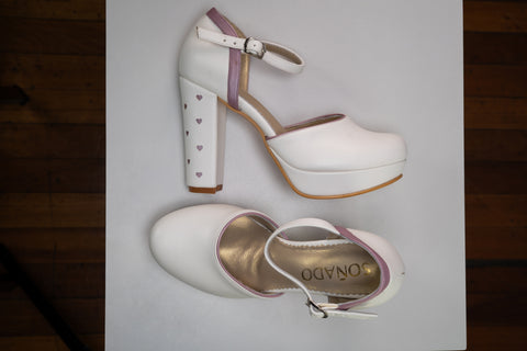 Julieta detalles lila- Taco 10cm-Novias